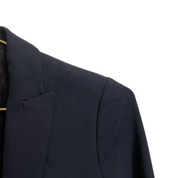 J. Crew Petite Bi Stretch Parke Navy Cotton Blend Single Button Blazer Size 0P - Picture 3 of 8